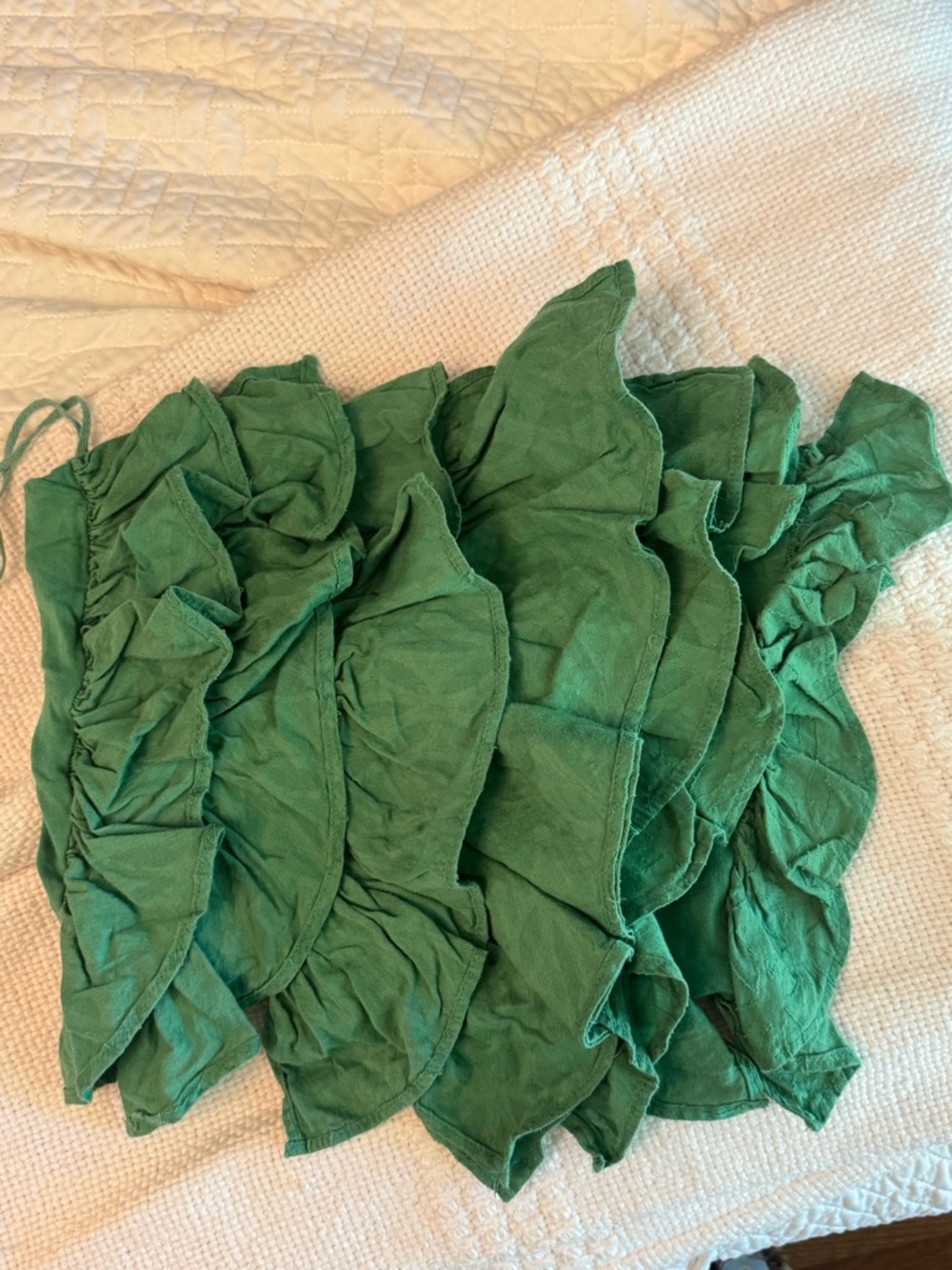Anthropologie Emerald Green Smocked Midi Bandeau Top